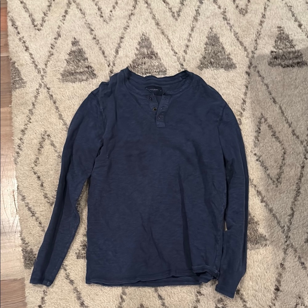 Lucky Brand Blue Long Sleeve Tees